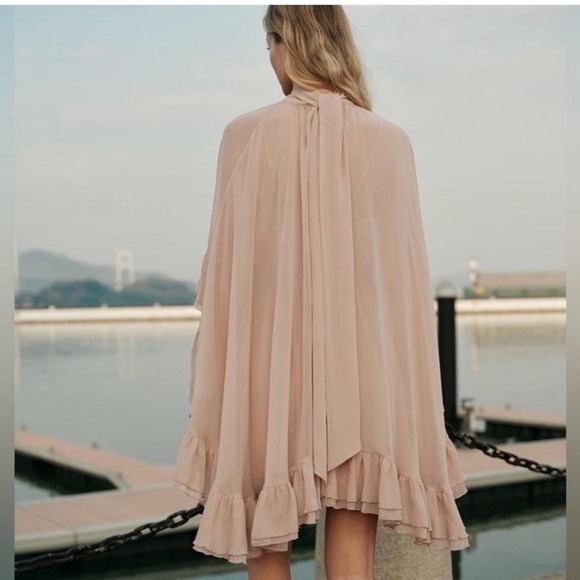 Commense Blush Pink Ruffled Mini Dress - Picture 4 of 6